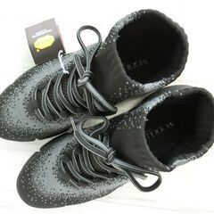 madras MODELLO マドラスモデロ 定価15,400円 抗菌防臭 メランジ調ニットソックススニーカー ブラック 25.0cm 28.0cmの画像