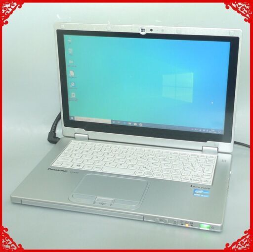 日本製 パナソニック ノートパソコン 中古良品 11.6型 CF-AX2AFCCS 第3世代Core i5 高速SSD タッチパネル 4GB 無線 Windows10 Office