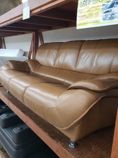 革張3Pソファ/レザー