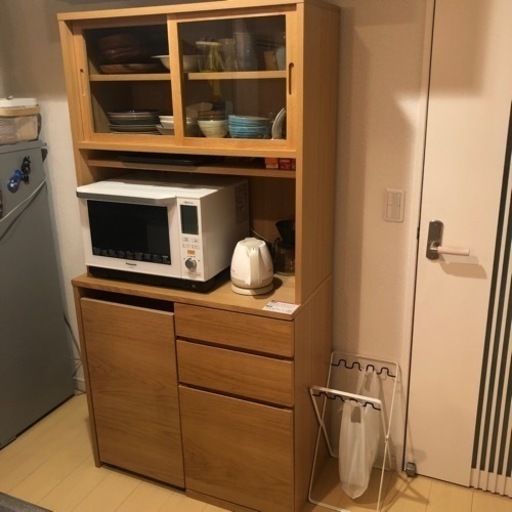 無印良品　木製カップボード　オーク材　幅88 引き取りのみ