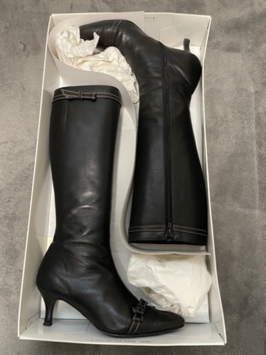 ロングブーツ 本革 23cm