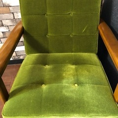 カリモク60 Kチェア 1シーター モケットグリーンの画像