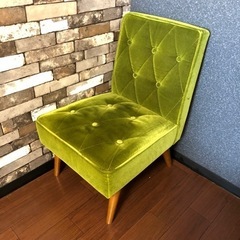 カリモク60 カフェチェア モケットグリーンの画像