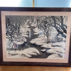 水墨画　冬景色