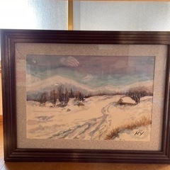 絵画　雪原