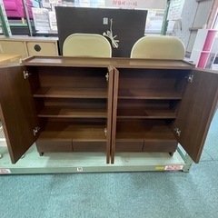 【リサイクルサービス八光　田上店　配達・設置OK】木目調ブラウン　ワイド本棚の画像