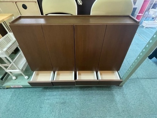 【リサイクルサービス八光　田上店　配達・設置OK】木目調ブラウン　ワイド本棚
