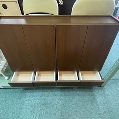 【リサイクルサービス八光　田上店　配達・設置OK】木目調ブラウン　ワイド本棚の画像