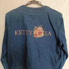 【値下げしました】レア☆ピンクハウス☆kettyの薔薇刺繍　デニムジャケット　サイズ9号の画像