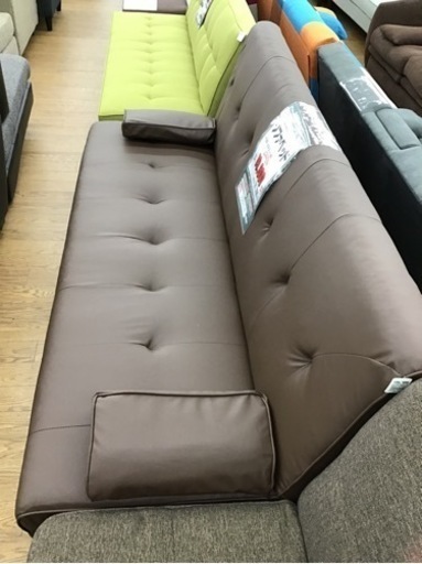 KK-15【ご来店頂ける方限定】新入荷　アウトレット　ソファベッド　ブラウン