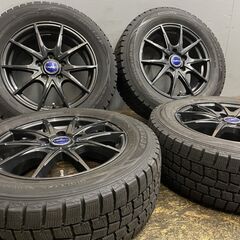 【DUNLOP WINTER MAXX WM01 215/60R16】スタッドレス【LeyBahn 16インチ 6.5J5HPCD114.3+53】バリ溝 ヴェゼル等　(MTK144) クレジットカード QRコード決済可能