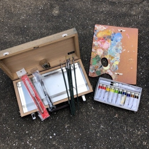 油絵セット中古キレイめ有ホルベイン・文房堂ほか