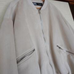 ZARA スエード調 ブルゾンの画像