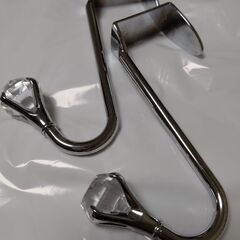 【取】Francfrancジュエル風モチーフのドアフック2本セッ...