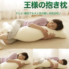 取引終了【カバー新品】王様の抱き枕 ビーズクッション　の画像
