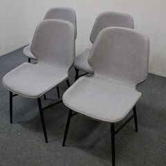 CHERRY ダイニングチェア×4脚 ライトグレー スチール DC-157-F 桜屋