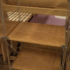 【値下げしました】無印良品 ３連ステンレスユニットシェルフ【愛品倶楽部柏店】の画像