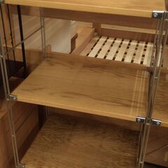 【値下げしました】無印良品 ３連ステンレスユニットシェルフ【愛品倶楽部柏店】の画像