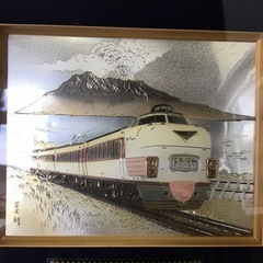 鉄道　にちりんの彫刻画の画像