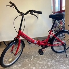 取引中【20インチ】折りたたみ自転車　レッド