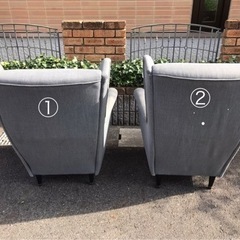 【値下げしました】IKEA イケア STRANDMON ストランドモン ウイングチェア 1人がけソファーチェア 二脚の画像