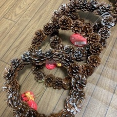 手作り用松ぼっくりリース