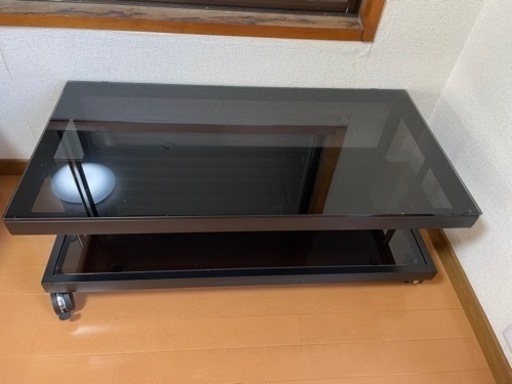 ※至急！12日までの出品 ガラス テレビ台 ブラック