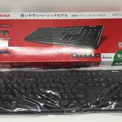 BUFFALO USB接続 有線スタンダードキーボード ブラック...