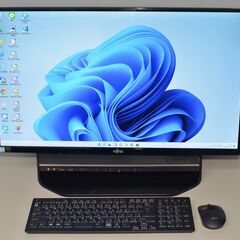 中古良品 一体型パソコン Windows11+office 富士通 FH90/B3 CORE i7-7700HQ/爆速SSD512GB+大容量HDD3TB/メモリ8GB/27インチ/テレビ機能
