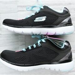☆新品未使用☆定価8,250円 SKECHERS FLEX APPEAL 3.0 スケッチャーズ 超軽量 スポーティーメッシュスニーカー ブラック 22.5cmの画像