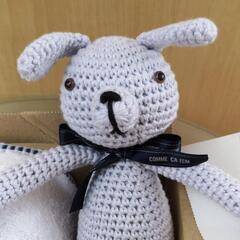 コムサイズム　ウォッシュタオル2枚&うさぎアミグルミの画像