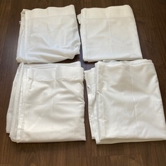 無印　既製レースカーテン　2組（4枚）0円