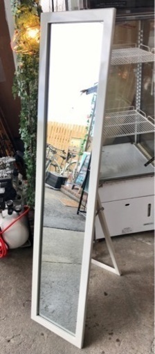 ◆ミラー 姿見◆ホワイト 折り畳み式！