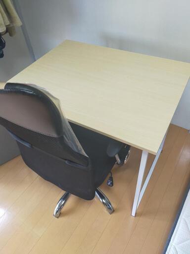 デスク\u0026デスクチェア2点 値段交渉可能【解体してお渡しもできます!!】