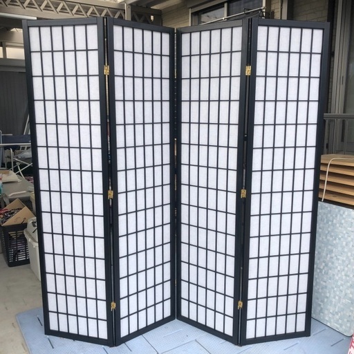 【美品】和風4連 ハイタイプ 衝立 間仕切り パーテーション