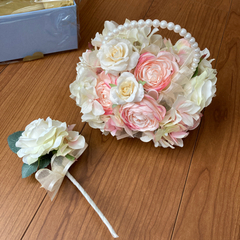 結婚式　花カゴ(造花) 