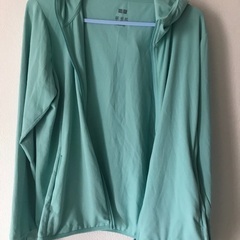 薄手パーカー　レディース　XL ミント系　ユニクロ　春〜秋用