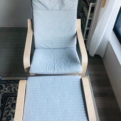 IKEA POÄNG ポエング　チェア+ オットマン　(美品)の画像