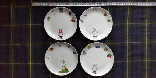 ミッフィー丸皿19cm4枚セット