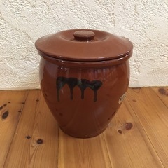 新品 未使用 常滑焼 久松 かめ 丸壺蓋付 3号 5.4L