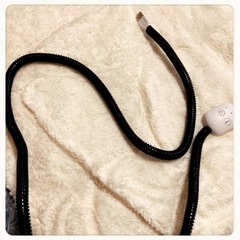 ꒰未使用꒱ホットマット ペット兼用 無地白 低温 噛みつき悪戯防止コード加工の画像