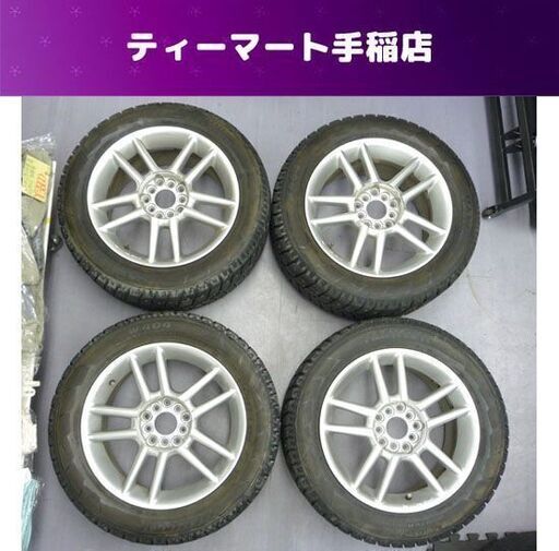 HANKOOK W404 WINTER RADIAL スパイクタイヤ 4本セット 215/55R16 93T ホイール 16×7JJ ５穴 ハンコック 冬タイヤ 札幌市手稲区