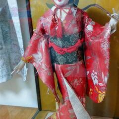 羽子板、日本人形セットの画像