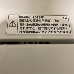 洗濯機無料11/10(水)【引き取り可能な方限定】の画像