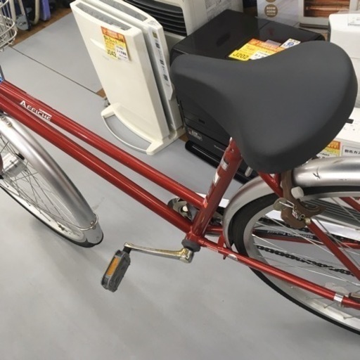 S270　普通自転車　AFFICHE　6段　赤　カギ付き　ダイナモライト　美品