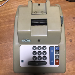 珍しいタイプ a66-9 タイガー計算機 100v 電動 レシー...