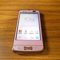 富士通 docomo F-03D Girls’ ガチピンク 中古 美品の画像