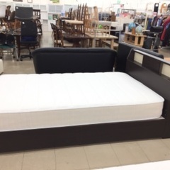 セミダブルベッド 引き出し付 ブラウンの画像