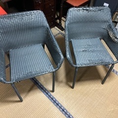 ※お洒落　屋外用チェア　二脚セット