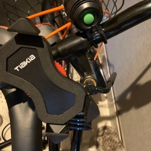 【売約済】折り畳み自転車　黒　オレンジ　シマノ6段変速　20インチ